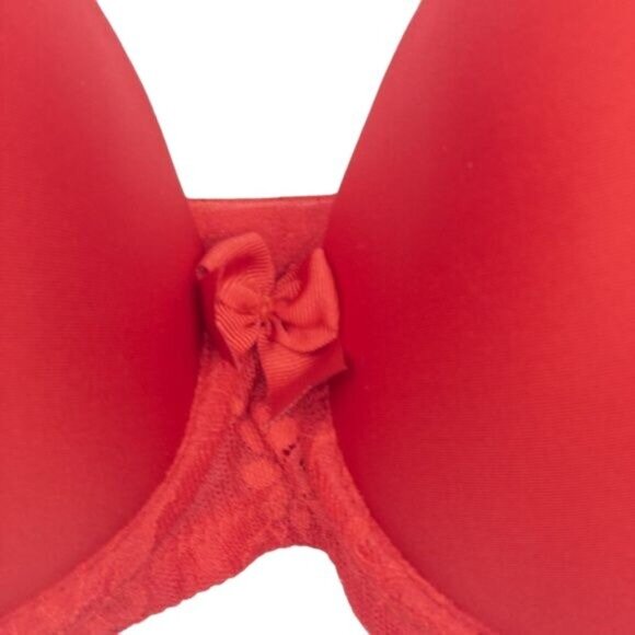 Passionata By Chantelle Red T-Shirt Bra With Lace Detail & Underwire - Picture 4 of 5